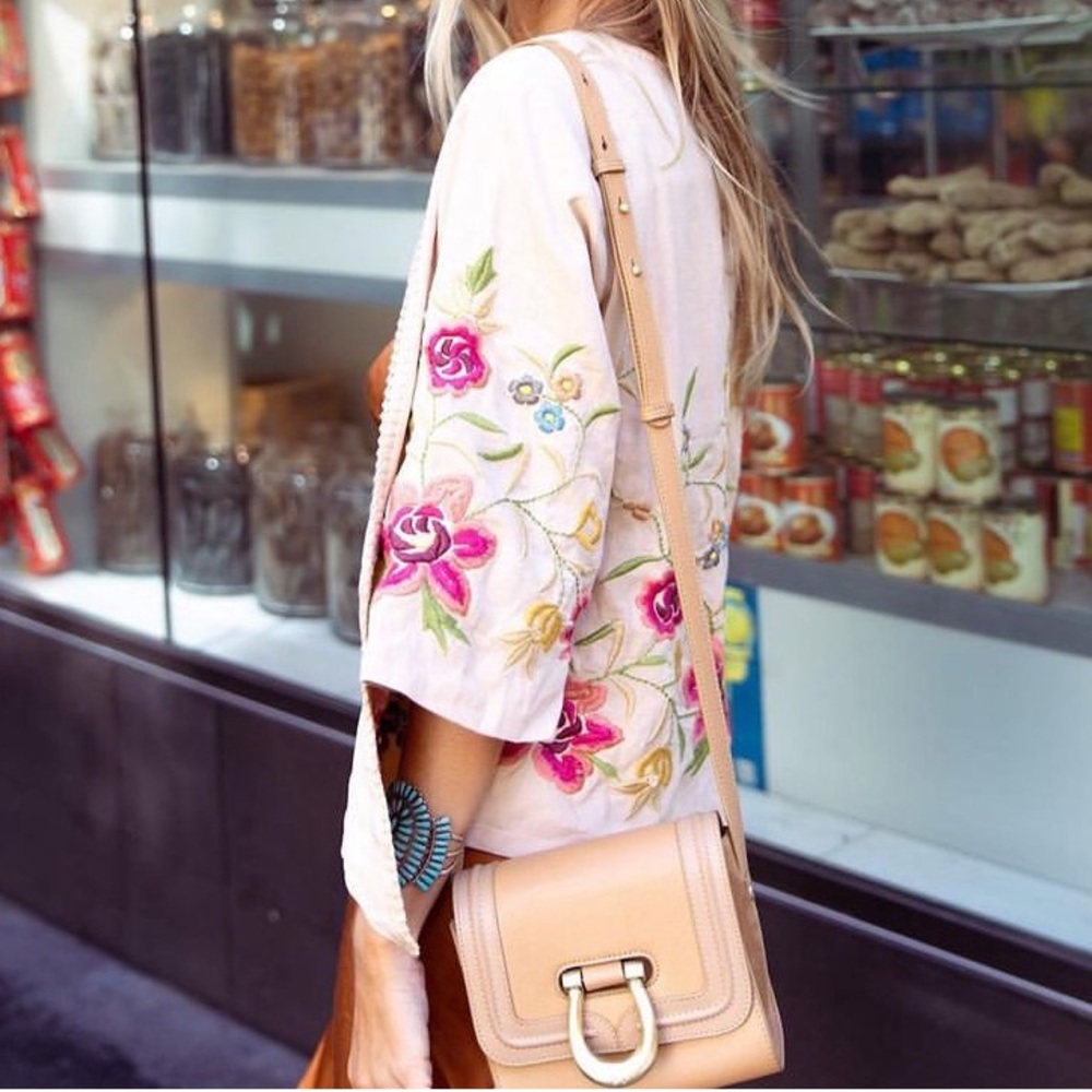 Chasing Unicorns 🌸🌾 Road Less Traveled Embroidered Kimono Jacket sz S - Picture 10 of 17